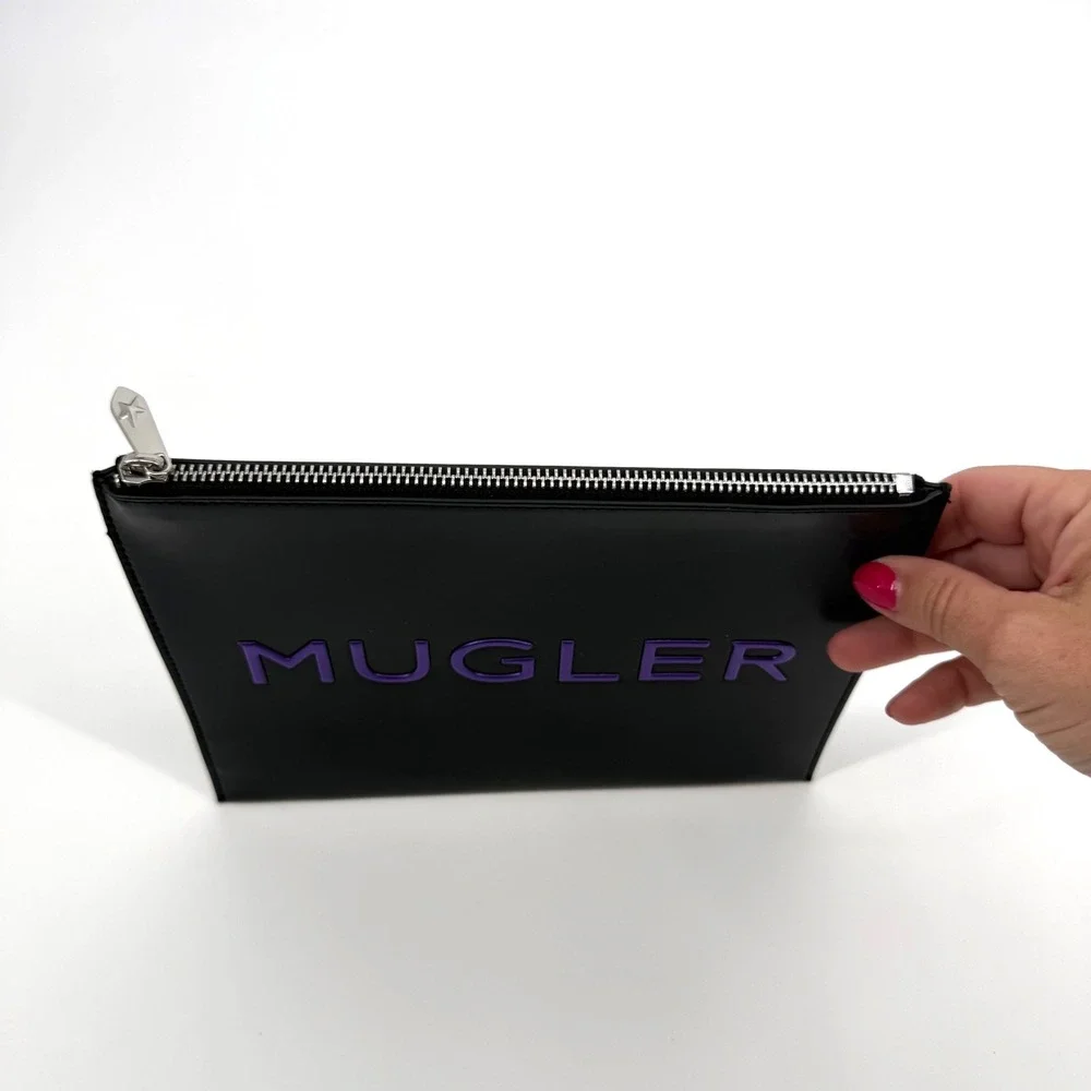 NEW Mugler Parfums Alien Extraintense Cosmetic Pouch Bag Goth Cyber Angel Travel